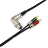 1ft XLR 3P Female to 2 Dual RCA Male Splitter Patch Y Cable -- Professional Series -- Stage, DJ, Pro, Studio Cable