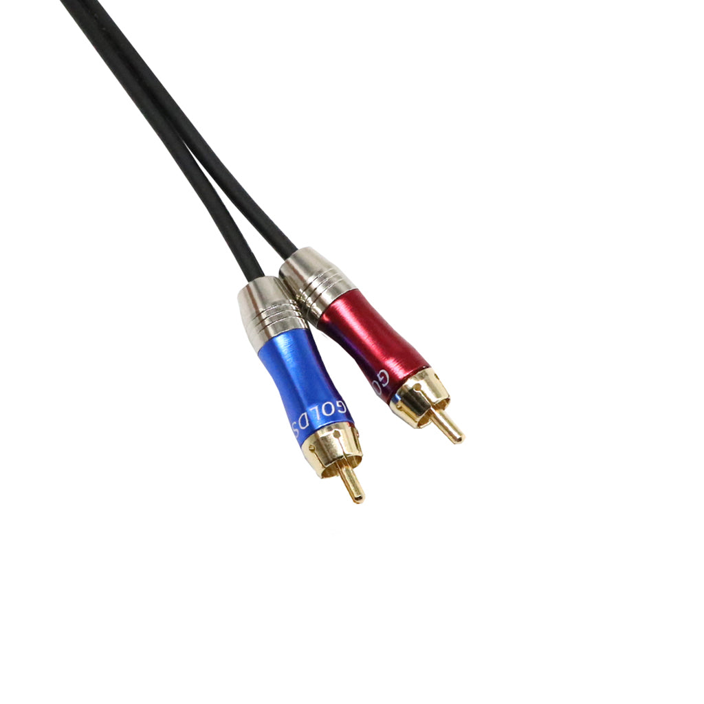 1ft XLR 3P Female to 2 Dual RCA Male Splitter Patch Y Cable -- Professional Series -- Stage, DJ, Pro, Studio Cable