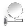 8 inches Double-sided Wall Mounted Makeup Shaving Bathroom Mirror Folding Swivel Extendable (5x Magnification)