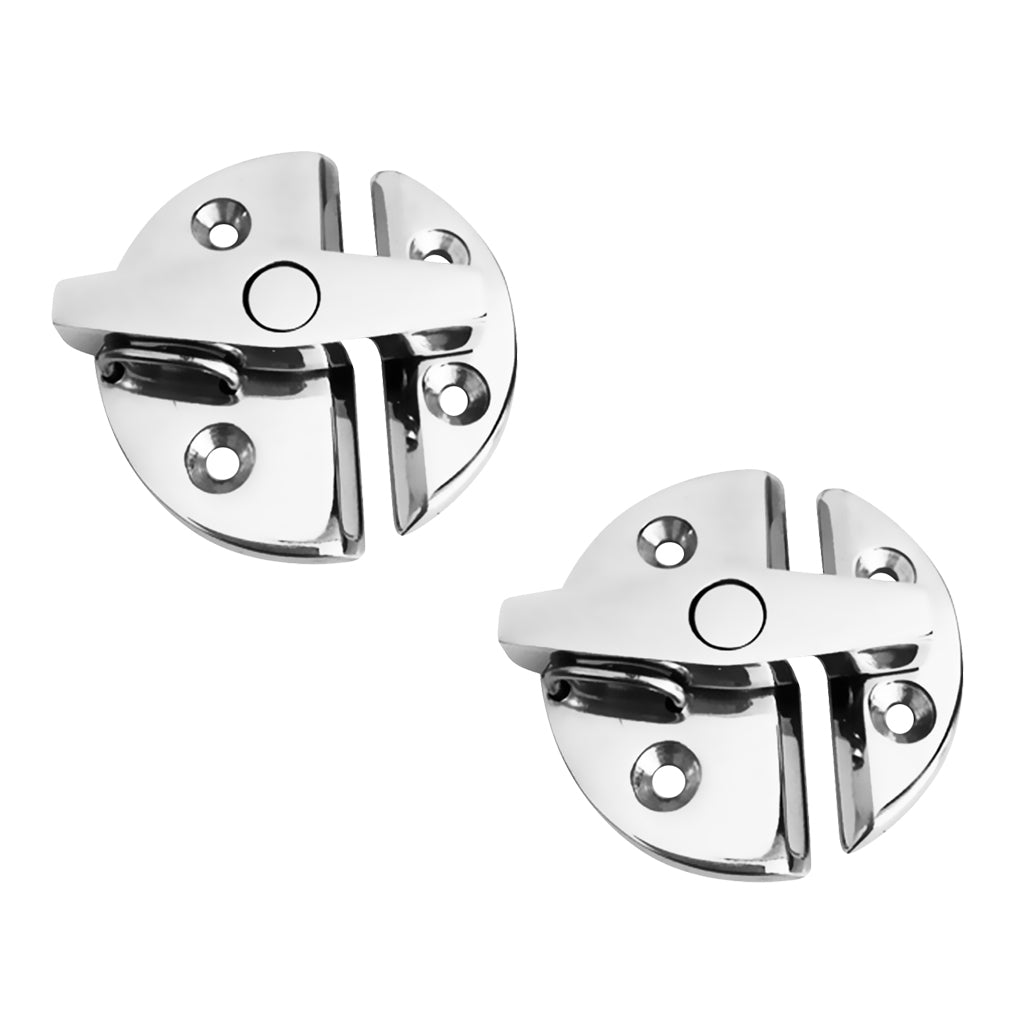 Pack of 2 - Heavy Duty Marine Fishing Boat Deck Hatch Caravan Cabinet Turning Locking Storage Door Latch - Marine Grade Stainless Steel 316