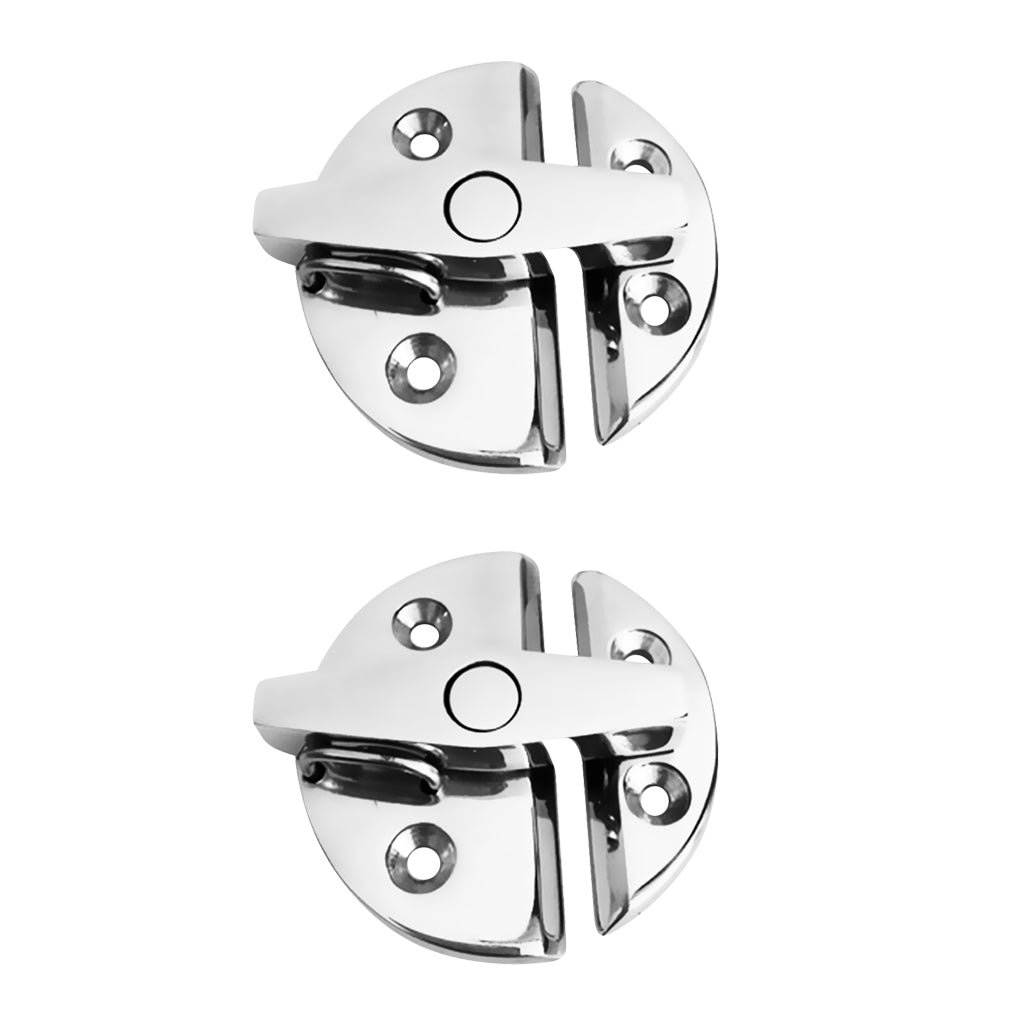 Pack of 2 - Heavy Duty Marine Fishing Boat Deck Hatch Caravan Cabinet Turning Locking Storage Door Latch - Marine Grade Stainless Steel 316