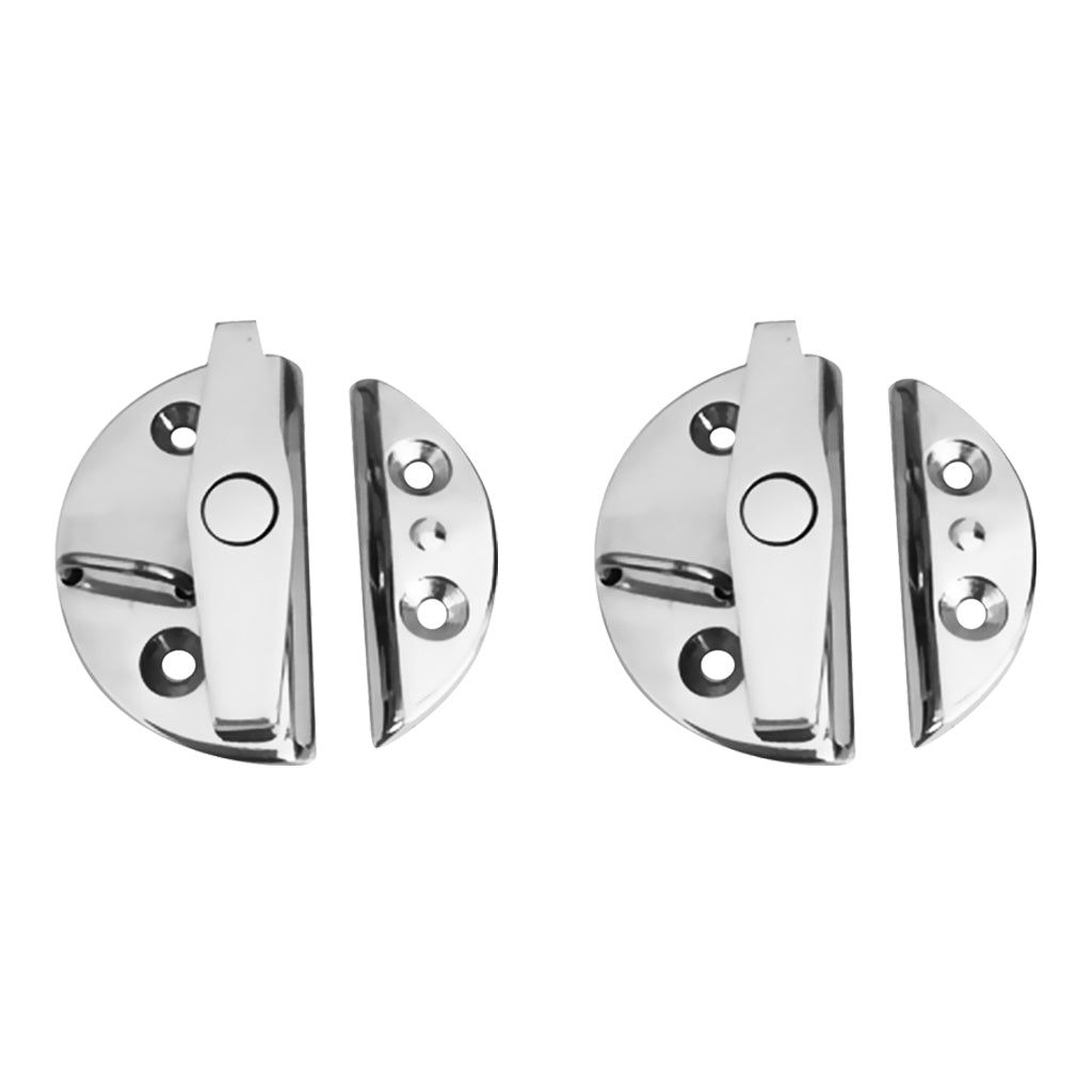 Pack of 2 - Heavy Duty Marine Fishing Boat Deck Hatch Caravan Cabinet Turning Locking Storage Door Latch - Marine Grade Stainless Steel 316