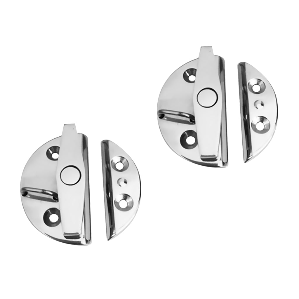 Pack of 2 - Heavy Duty Marine Fishing Boat Deck Hatch Caravan Cabinet Turning Locking Storage Door Latch - Marine Grade Stainless Steel 316