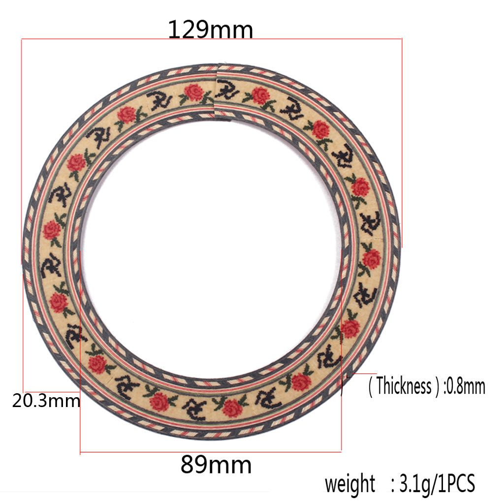 Set/5pcs 0.8mm/0.03'' Thickness Guitar Sound Hole Rosette Inlay Material Rosewood Maple DIY for Acoustic Classical Guitar Parts