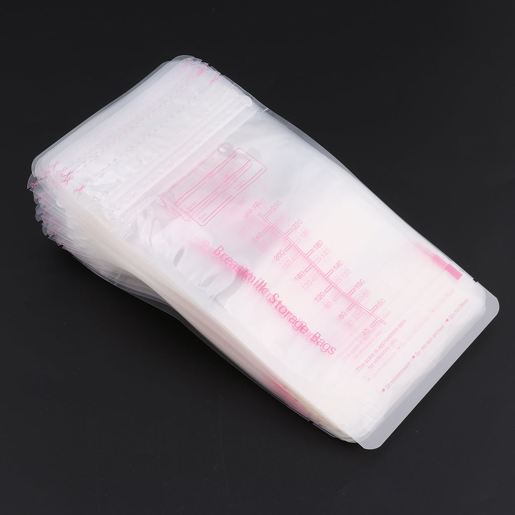 30pcs Breast Milk Storage Bags Freezer Baby Leak Proof Secure Seal
