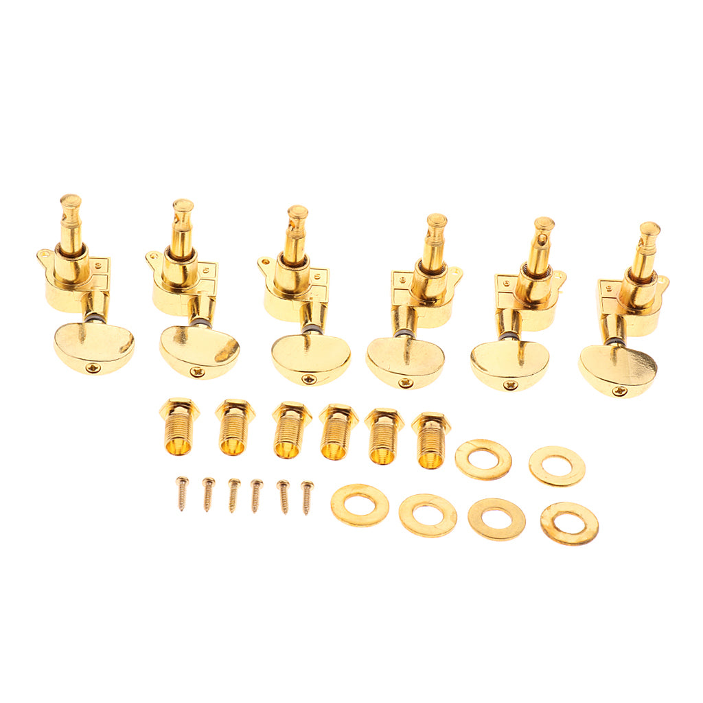 Machine Heads 3R3L String Tuning Pegs Tuners Key Buttons for Electric Acoustic Guitar