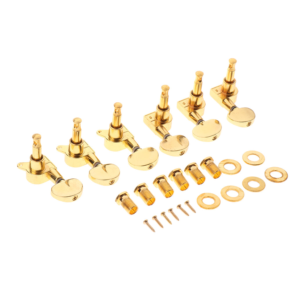 Machine Heads 3R3L String Tuning Pegs Tuners Key Buttons for Electric Acoustic Guitar