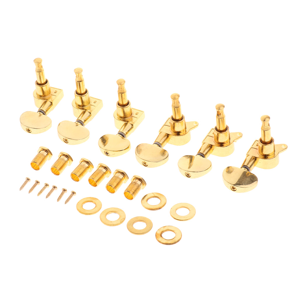 Machine Heads 3R3L String Tuning Pegs Tuners Key Buttons for Electric Acoustic Guitar