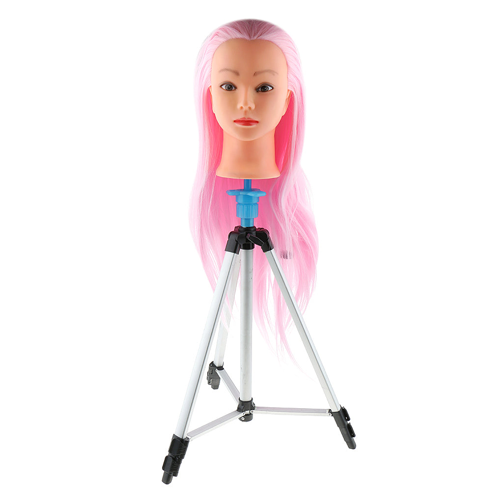 Heavy Duty Aluminum Cosmetology Hairdressing Mannequin Manikin Training Practice Head Holder Tripod Stand for Styrofoam Canvas Block Wig Head