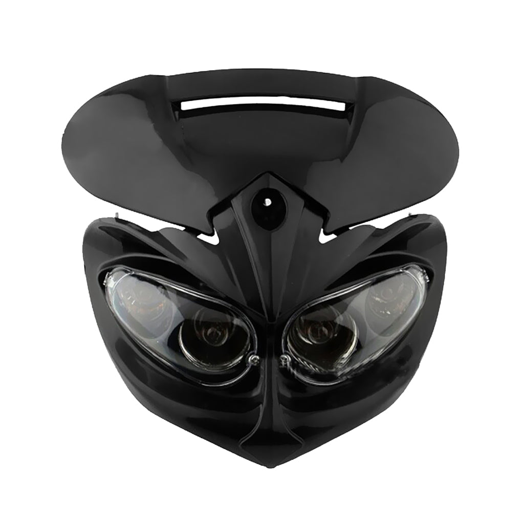 Black Shell Motorcycle Headlight Fairing Lamp for Streetfighter Dirt Bike