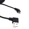 90° Angle USB 2.0 A Male to Mini B 5 pin Left Angle Male Spiral Coiled Cable Adapter Cord for ALL GoPro Hero Edition, MP3 Players, Digital Cameras,PS controller,GPS Devices,PDAs,etc