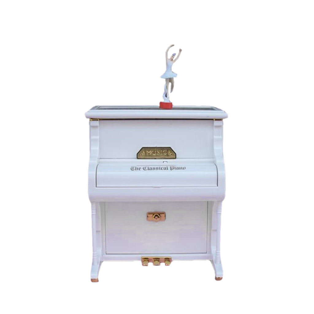 Vertical Piano Ballet Rotation Girl Music Box Xmas Birthday Gifts Home Decor