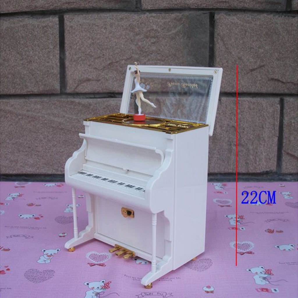 Vertical Piano Ballet Rotation Girl Music Box Xmas Birthday Gifts Home Decor