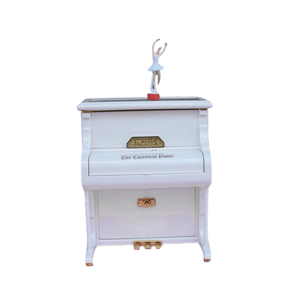 Vertical Piano Ballet Rotation Girl Music Box Xmas Birthday Gifts Home Decor