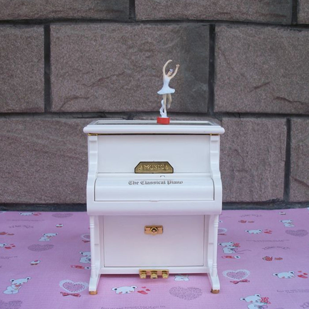 Vertical Piano Ballet Rotation Girl Music Box Xmas Birthday Gifts Home Decor