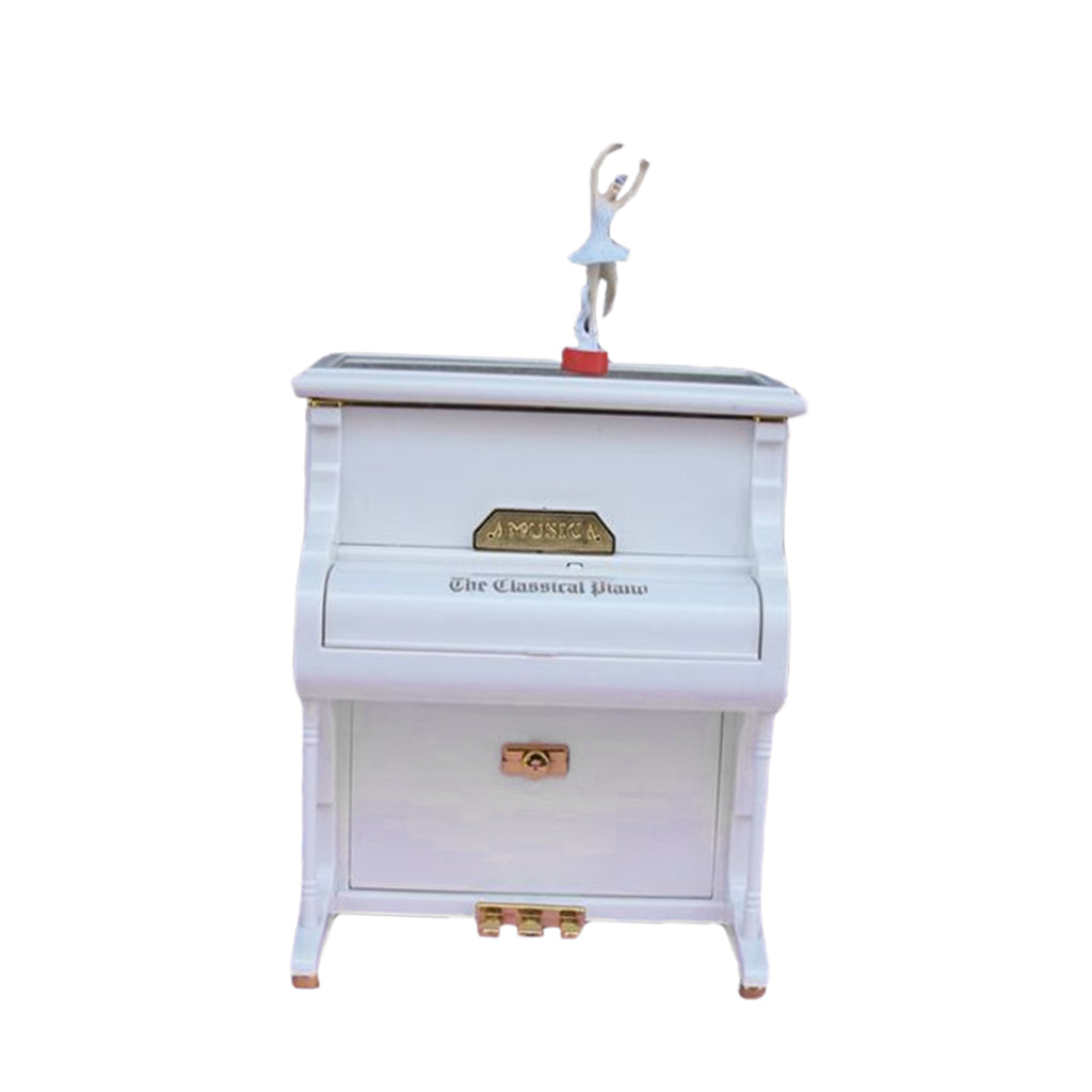 Vertical Piano Ballet Rotation Girl Music Box Xmas Birthday Gifts Home Decor