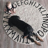 Nordic Simple Style Letter Print Round Mat Carpet Baby Non-slip Game Carpet Children's Room Tent Carpet Dia. 120cm