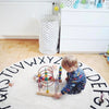 Nordic Simple Style Letter Print Round Mat Carpet Baby Non-slip Game Carpet Children's Room Tent Carpet Dia. 120cm