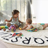 Nordic Simple Style Letter Print Round Mat Carpet Baby Non-slip Game Carpet Children's Room Tent Carpet Dia. 120cm