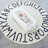 Nordic Simple Style Letter Print Round Mat Carpet Baby Non-slip Game Carpet Children's Room Tent Carpet Dia. 120cm