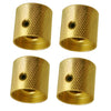 4 Pieces Brass Electric Guitar/Bass Replacement Volume Tone Control Knobs Buttons Gold