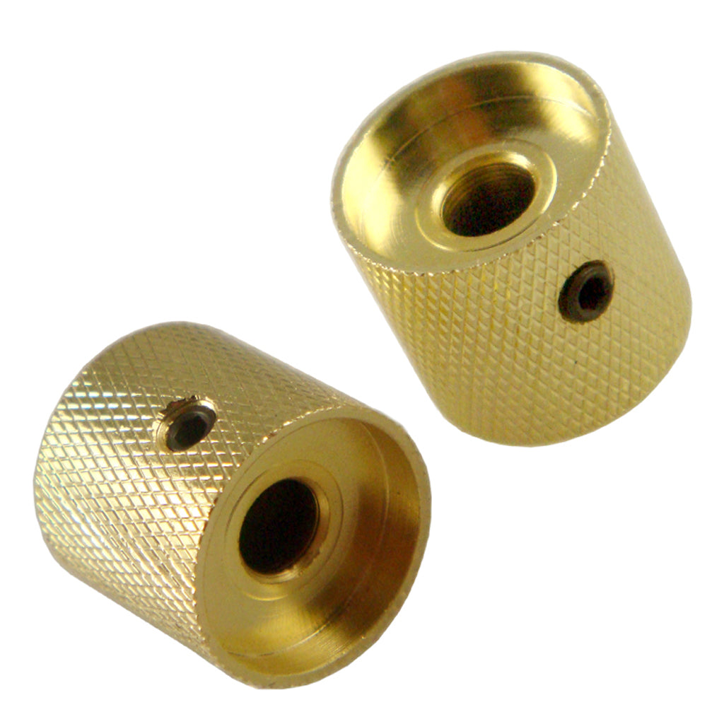 4 Pieces Brass Electric Guitar/Bass Replacement Volume Tone Control Knobs Buttons Gold