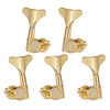 Pack of 5 Closed Tuning Keys Tuners Tuning Pegs Gold 3L 2R for Electric Bass Replacement Parts