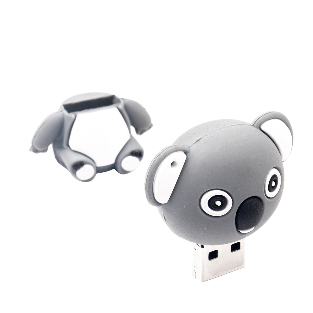 Portable Fashion Grey Koala Style USB Metal Flash Memory Stick Pen Drive Storage Thumb 32GB