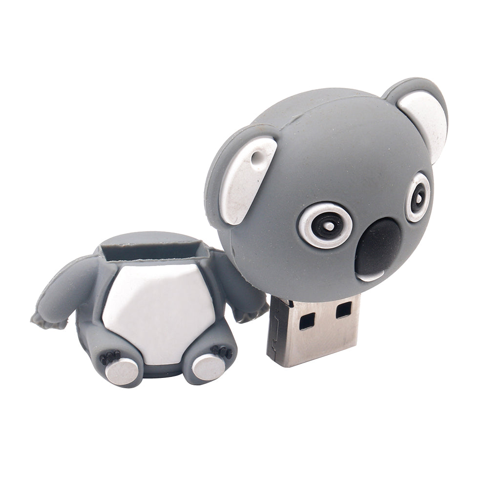 Portable Fashion Grey Koala Style USB Metal Flash Memory Stick Pen Drive Storage Thumb 32GB