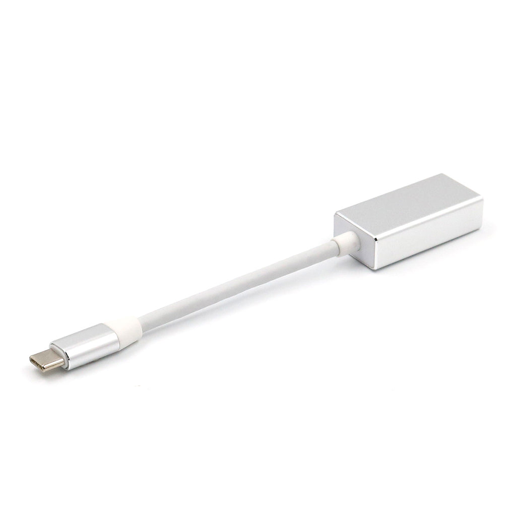 USB-C (Compatible with Thunderbolt 3) to DisplayPort DP Male to Female 4K@60Hz Adapter Converter for MacBook Pro 2015/2016, ChromeBook Pixel Silver