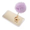 Gold Mobile Phone Case Protective Back Cover with Imitation Purple Wool Ball for iPhone 6 / 6S