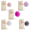 Gold Mobile Phone Case Protective Back Cover with Imitation Purple Wool Ball for iPhone 6 / 6S