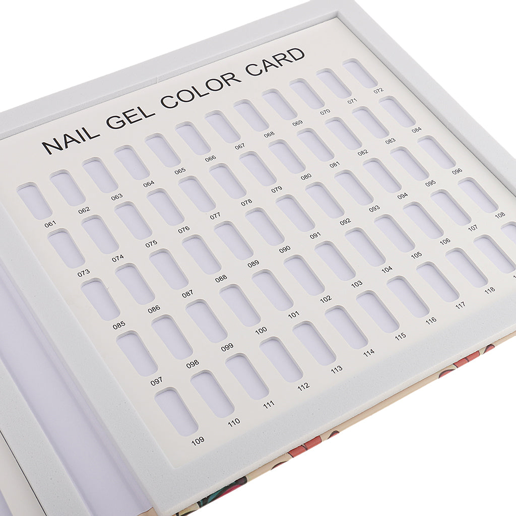 Women Ladies Nail Art Supplies Professionals Convenient Use Salon Nail Art Gel Polish Card Display Board Book Chart 120 Colors #01