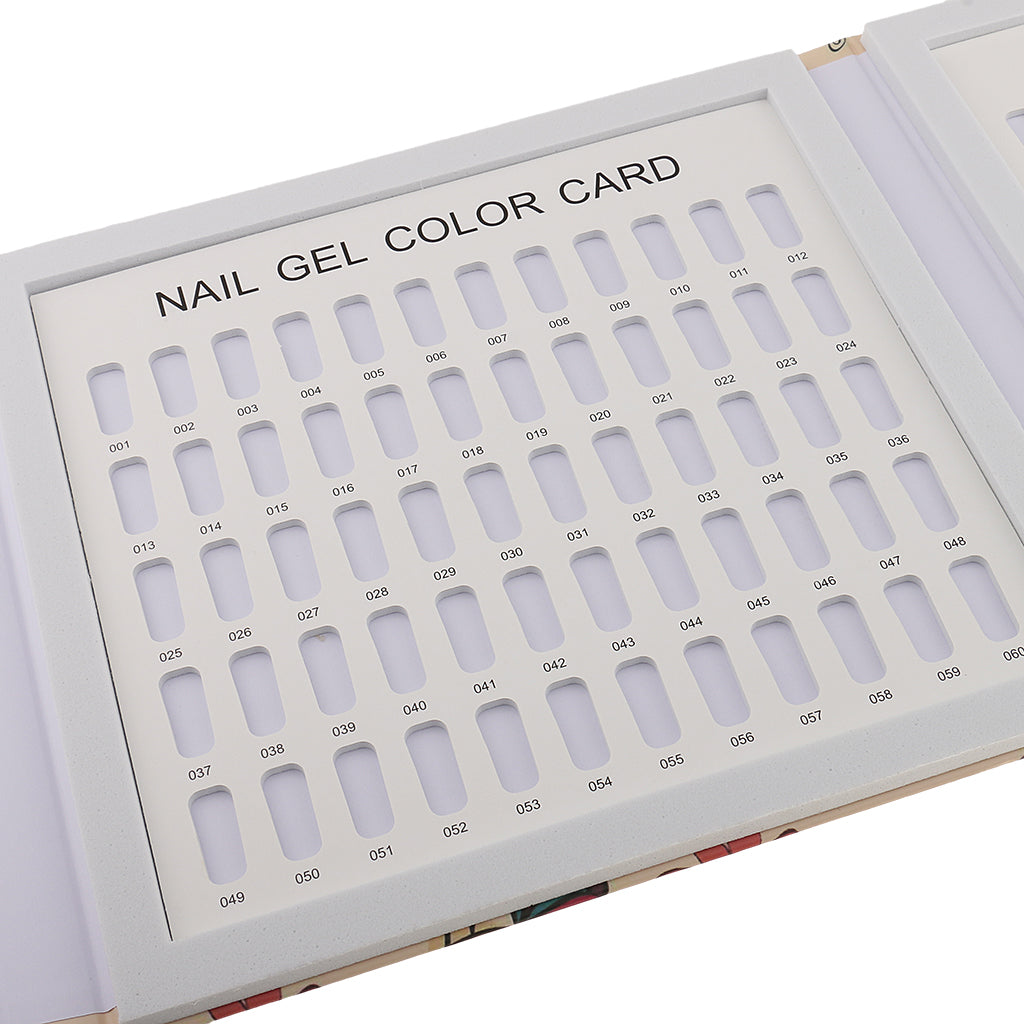 Women Ladies Nail Art Supplies Professionals Convenient Use Salon Nail Art Gel Polish Card Display Board Book Chart 120 Colors #01