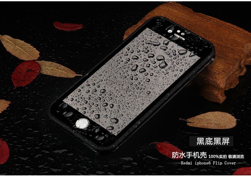 Waterproof Convenient Phone Case Cover Protector Screen Compatible For iPhone 6 Plus Black