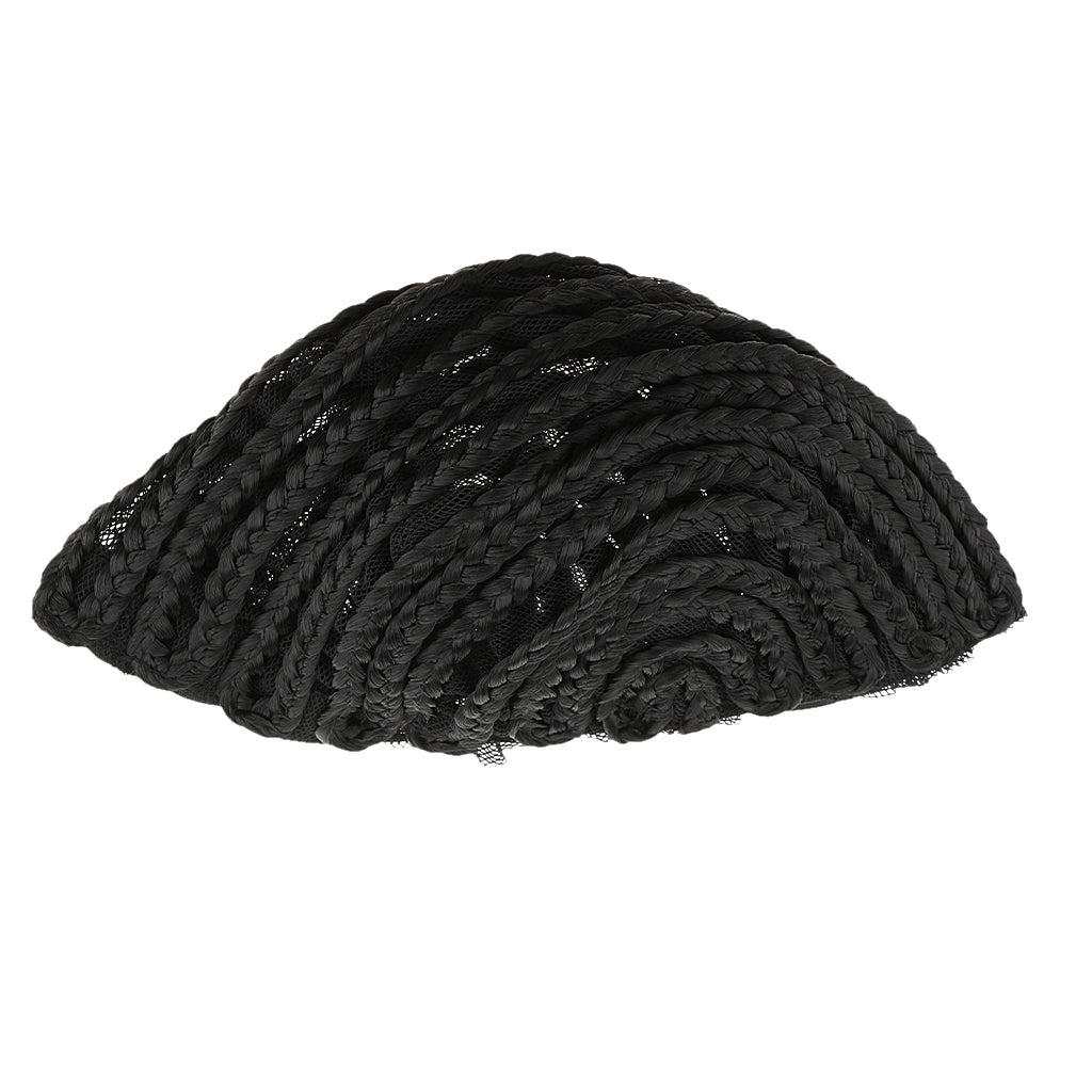 Soft Breathable Adjustable Professional Home Cornrow Mesh Net Wig Cap Black L