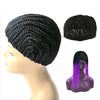 Soft Breathable Adjustable Professional Home Cornrow Mesh Net Wig Cap Black L