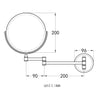 Easy Install Bathroom Wall Mounted Round Base Design Magnifying Dual Side Adjustable Makeup Beauty Mirror Gold