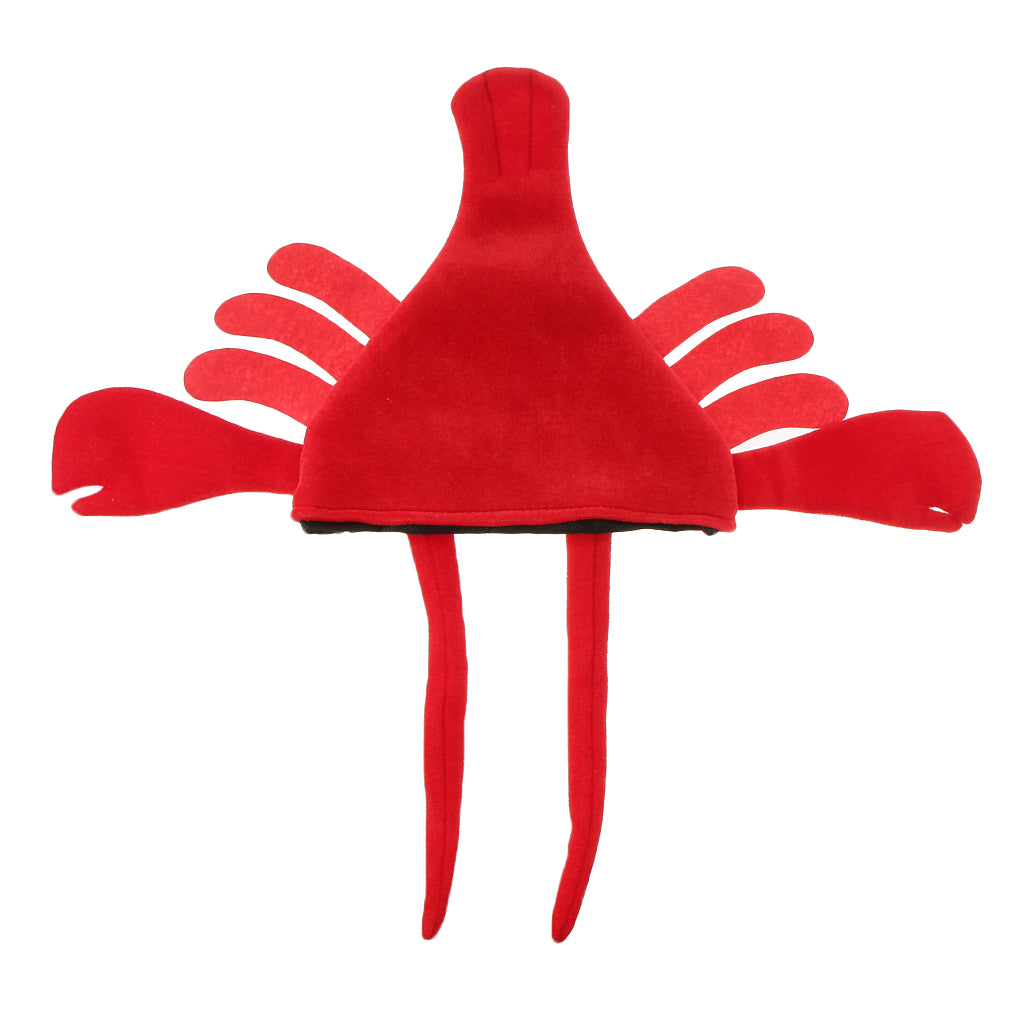 Sea Life Sea Animal Funny Red Crab Plush Adult Party Dressing Up Christmas Cosplay Warm Costume Hat