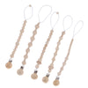 5Pcs Baby Infant Pacifier Soother Dummy Nipple Leash Strap Wood Chain Clip Holder Toys Gift