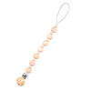 5Pcs Baby Infant Pacifier Soother Dummy Nipple Leash Strap Wood Chain Clip Holder Toys Gift