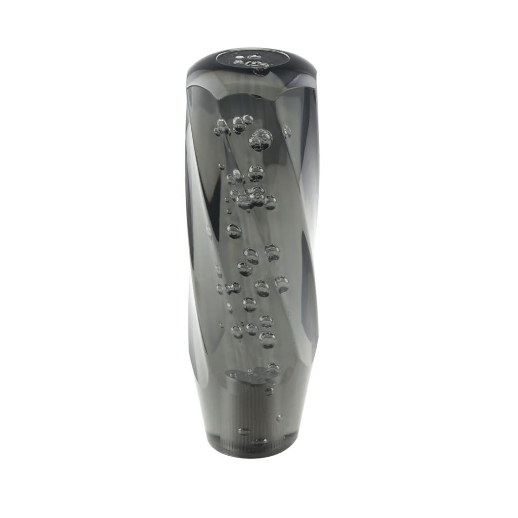 150mm/6inch Manual Black Octagonal Diamond Crystal Bubble Drift Shift Knob - Easy to Install