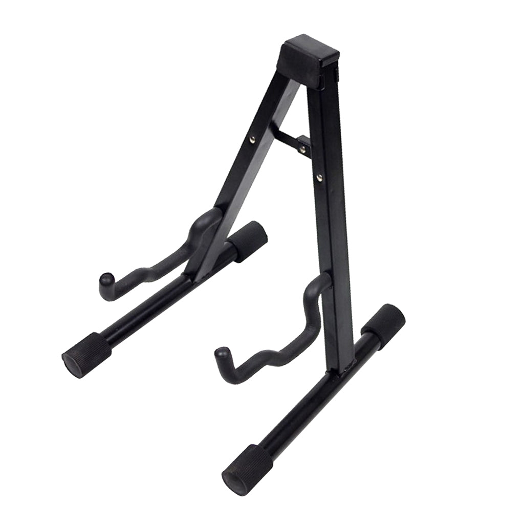 1pcs Folding Instrument Stand for Guitar, Bass, Violin, Ukulele, Banjo, Mandolin (Metallic Black)