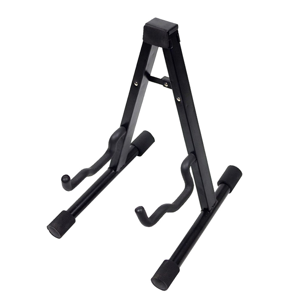 1pcs Folding Instrument Stand for Guitar, Bass, Violin, Ukulele, Banjo, Mandolin (Metallic Black)