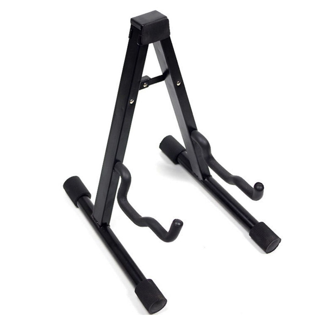 1pcs Folding Instrument Stand for Guitar, Bass, Violin, Ukulele, Banjo, Mandolin (Metallic Black)