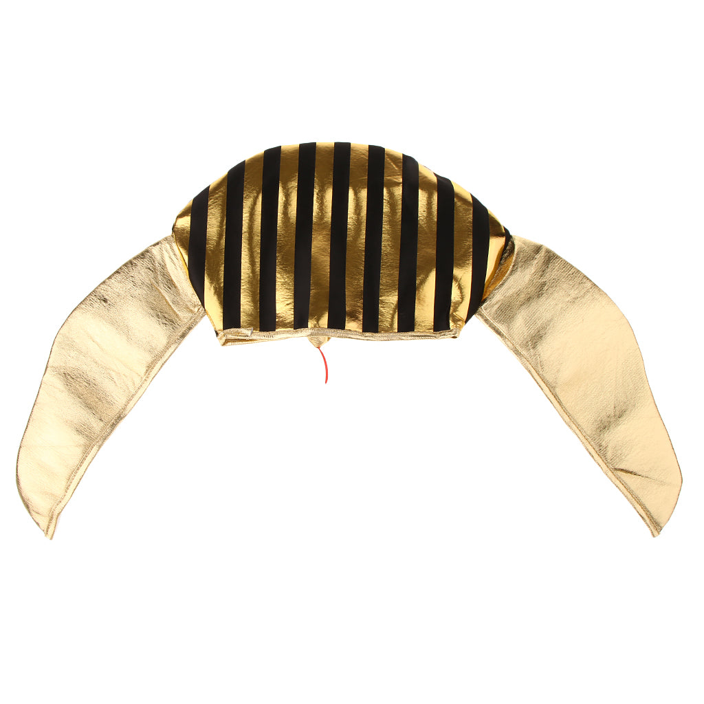 Egypt Egyptian Pharaoh King Hat Gold Black Striped Snake Headpiece Costume Party Props Gift