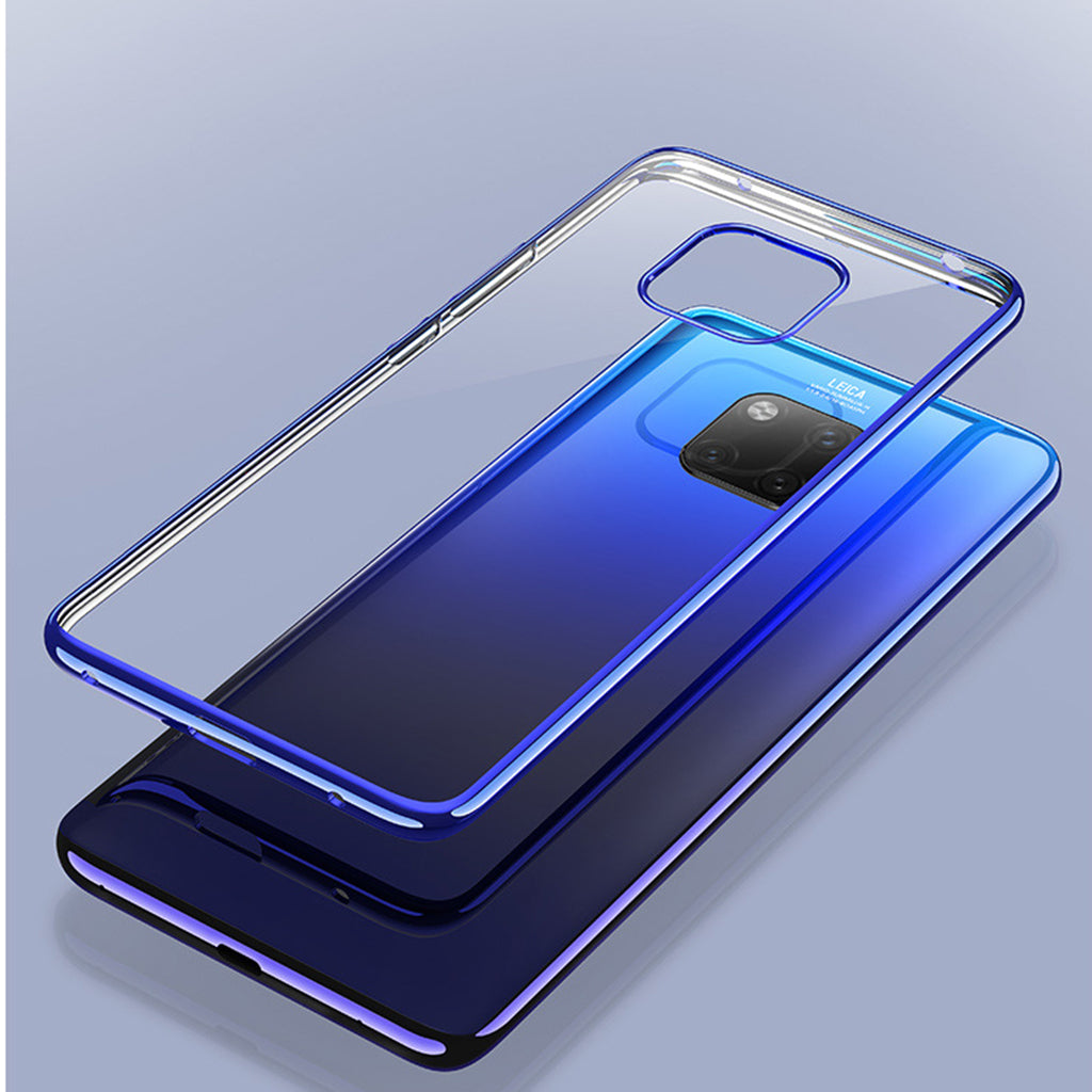 TPU Slim Soft Silicone Transparent Cover For Huawei Blue Mate 20