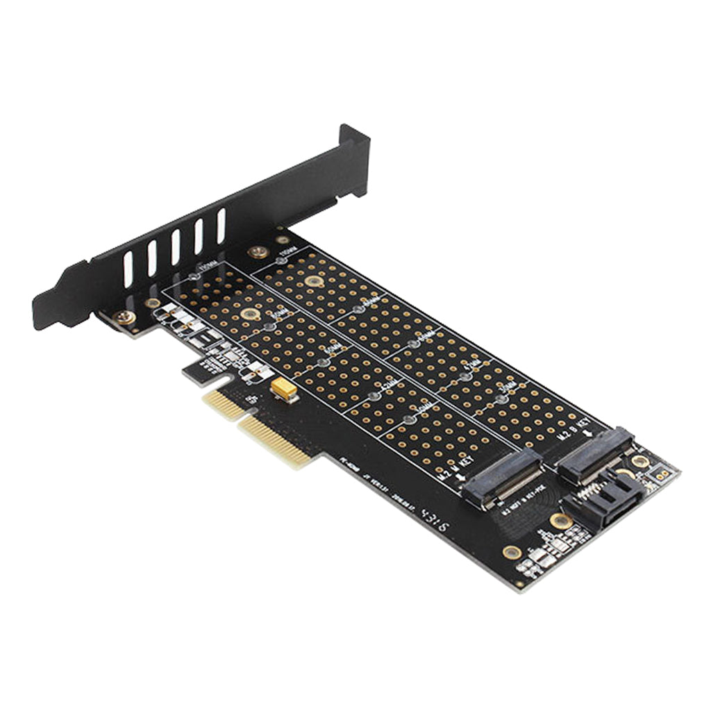 M.2 NVME SSD M-Key + B-key to PCI-e 3.0 x4 Host Controller Expansion Card