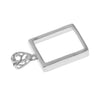 925 Sterling Silver Rectangle Blank Cabochon Charms Beads Settings Tray DIY Necklace Pendants Base Jewelry Making Findings Silver