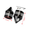 Pair Front Wheel Axle Nut Cap Cover For Harley Softail XL883 XL1200 Silver